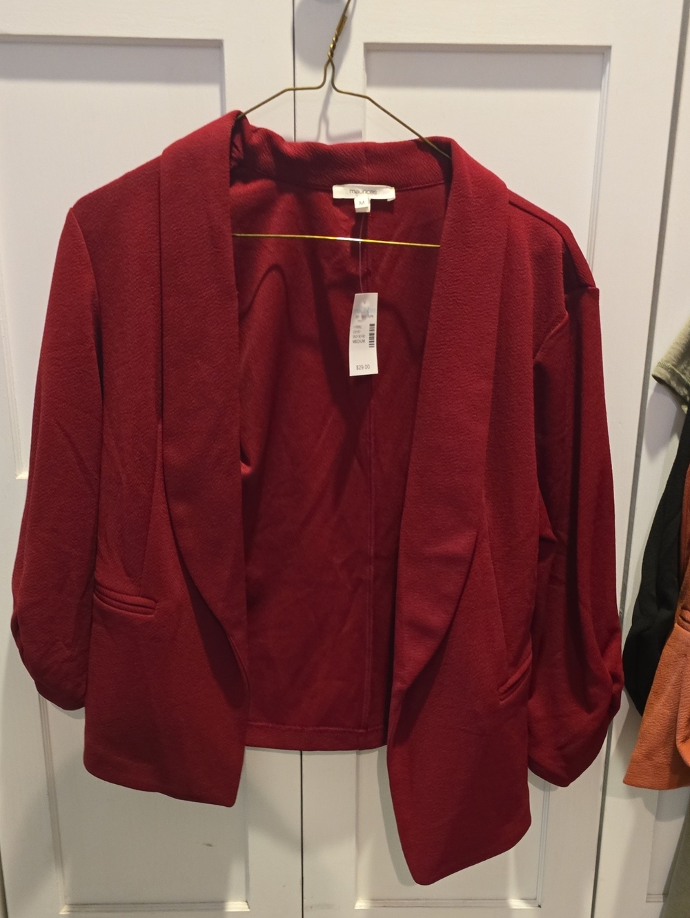 Maurices Deep Red Open-Front Blazer